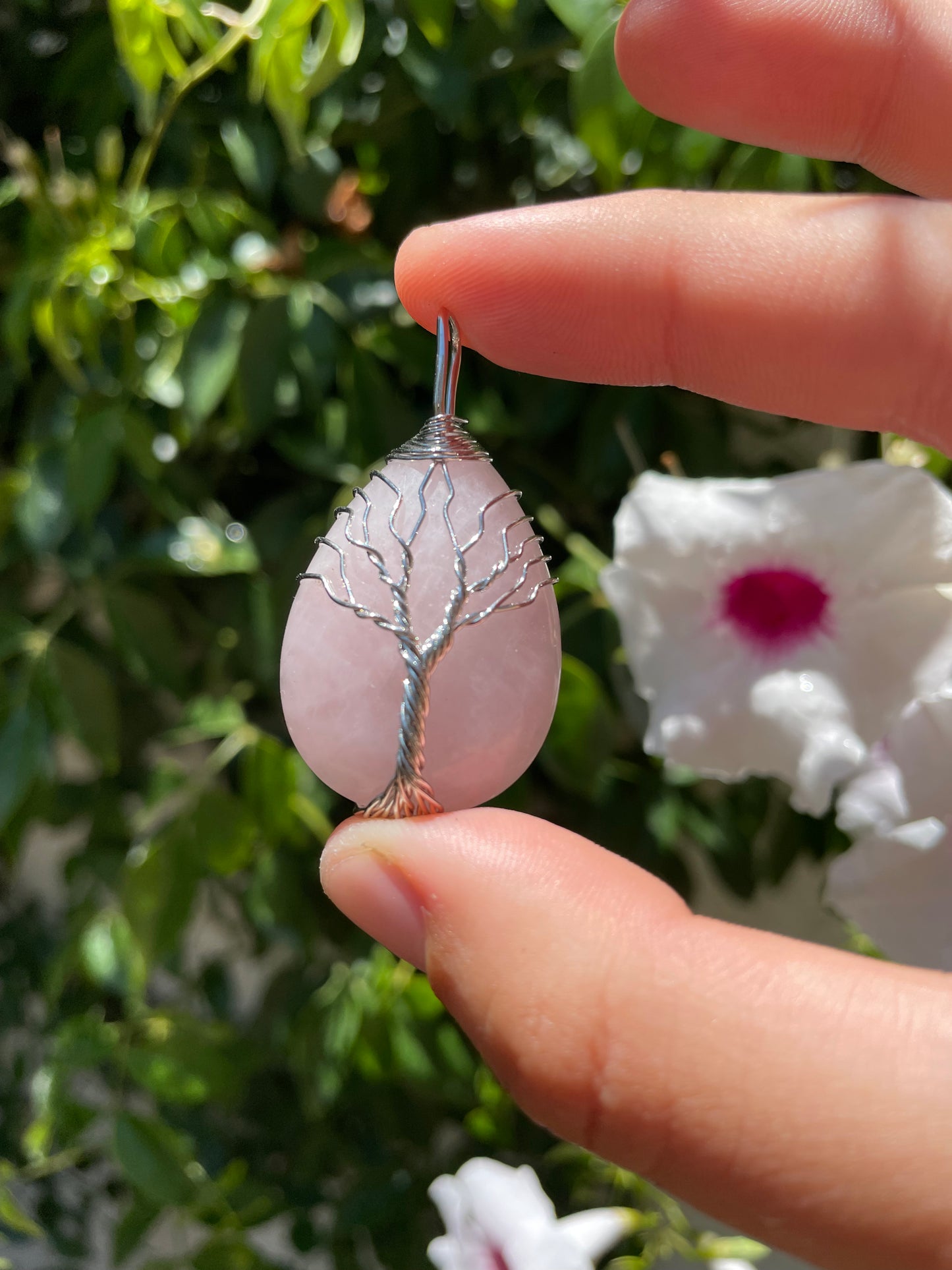 Teardrop Crystal Tree Of Life Necklace